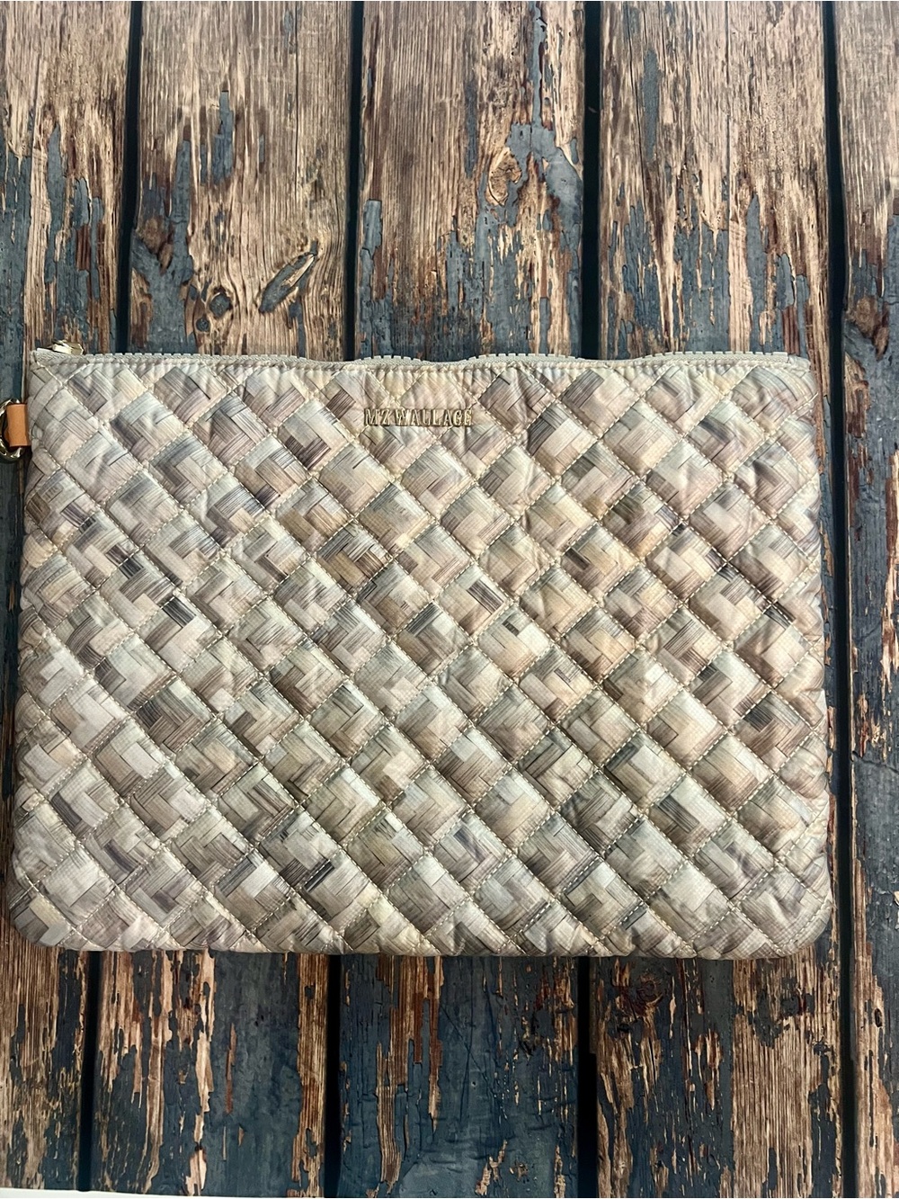 MZ Wallace Metro Pouch - Beige Gold- Excellent Used Once